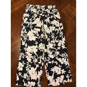 Sanctuary Wide Leg Lightweight Pant Floral Elastic Waist Medium